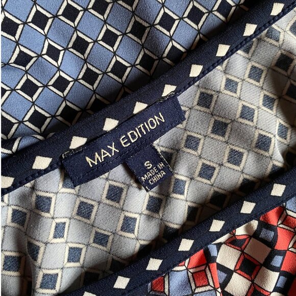 MAX EDITION Geometric Pattern Float Dress Size Small - Picture 7 of 12